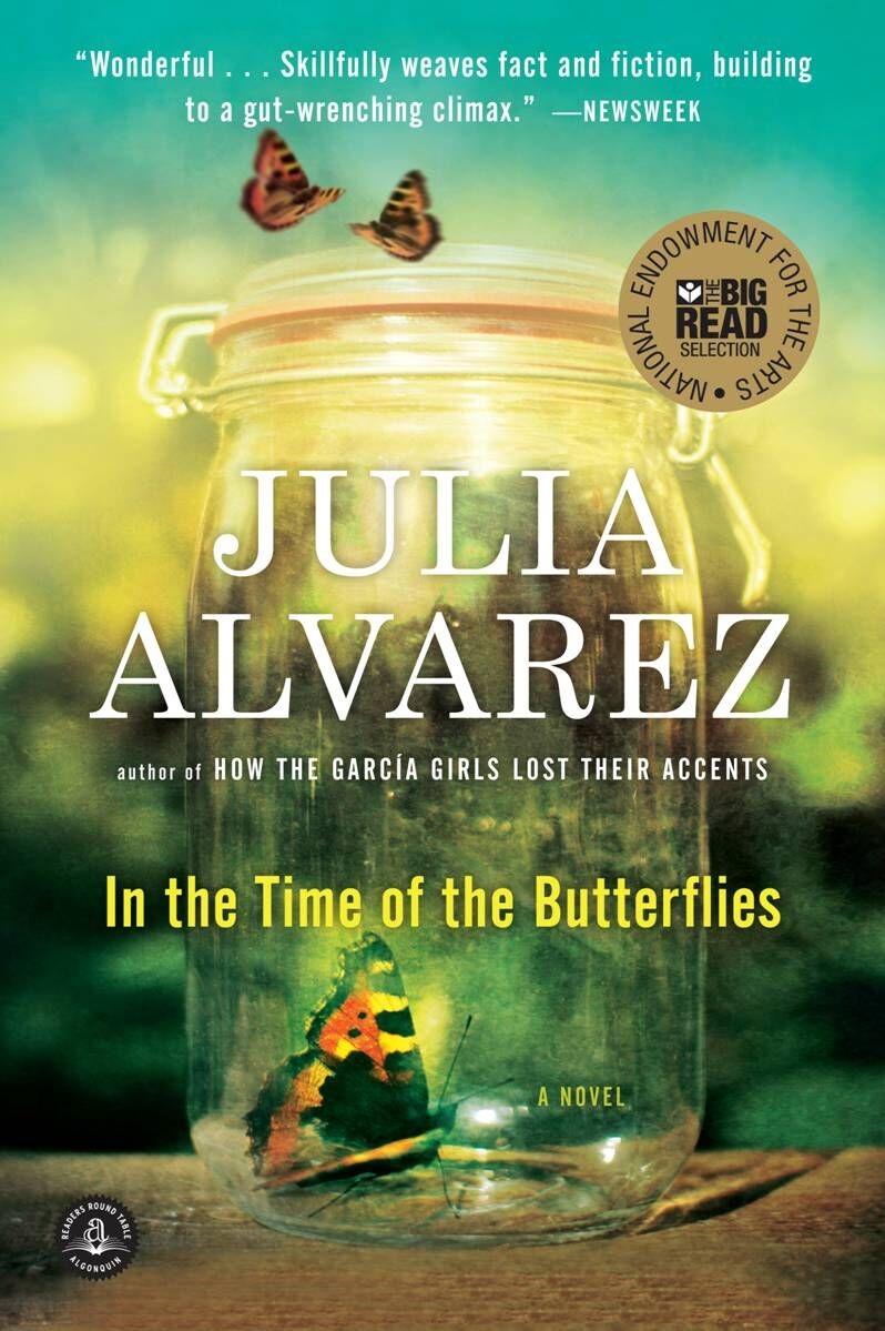Book cover with author name and book title and image of a a butterfly at the bottom of a mason jar  