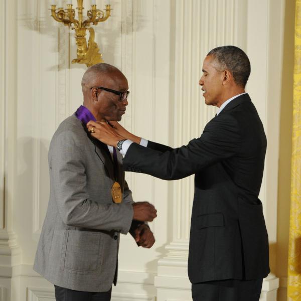 Bill T. Jones receiving award from Barack Obama