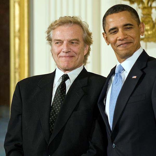 Accepting the 2009 National Medal of Arts on behalf of the School of American Ballet is School Chairman of Faculty and Artistic Director of the New York City Ballet Peter Martins.