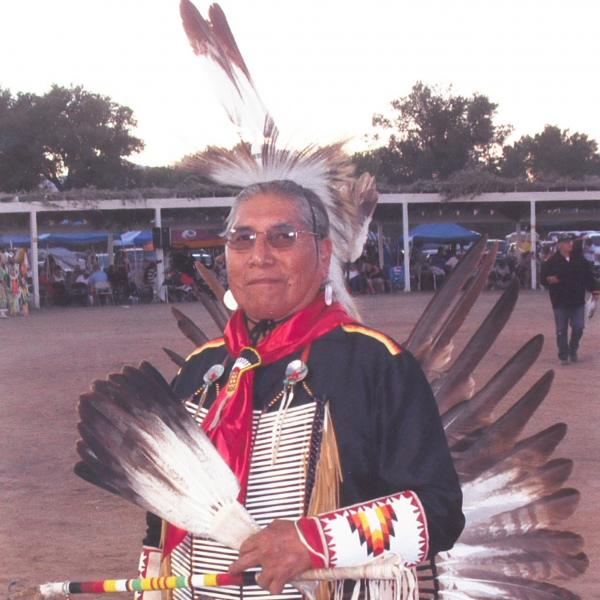 Man in Native clothing. 
