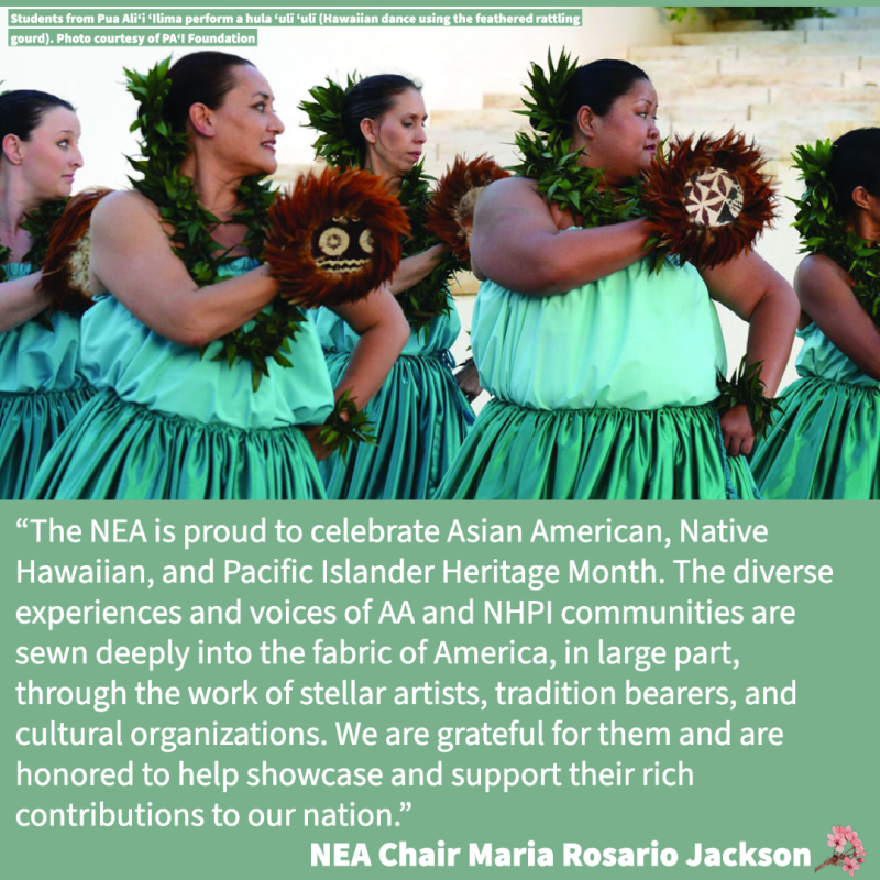 graphic of hula dancers with quote
