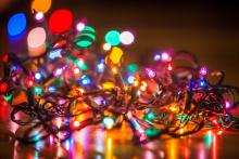A string of holiday lights