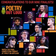 Photos of the top nine Poetry Out Loud finalists