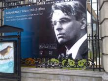 Poster advertising exhibit about W.B. Yeats