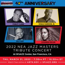 NEA Jazz Masters collage with photos of the four awardees