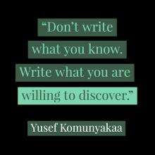 quote by Yusef Komunyakaa designed in shades of green